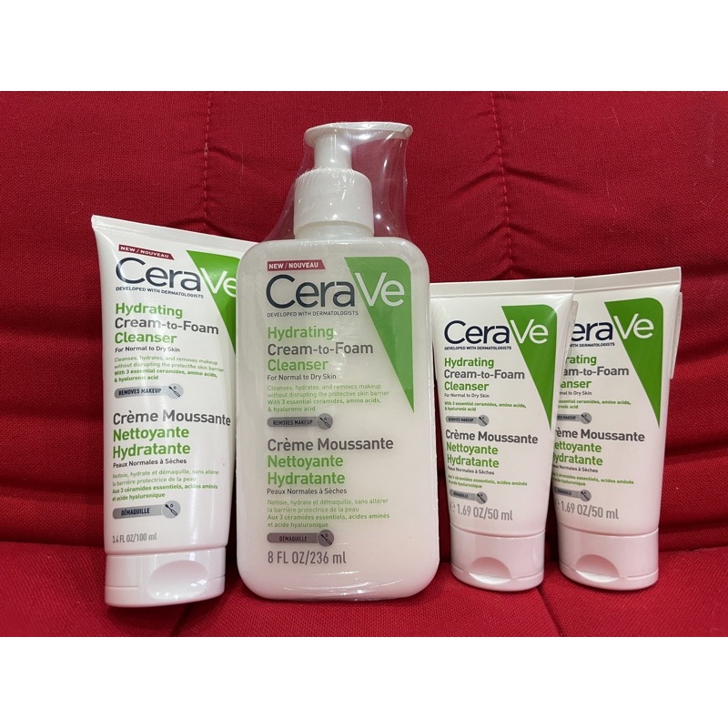 CeraVe適樂膚 CeraVe溫和洗卸泡沫潔膚乳 236ml 或100ml 或50ml泡沫質地