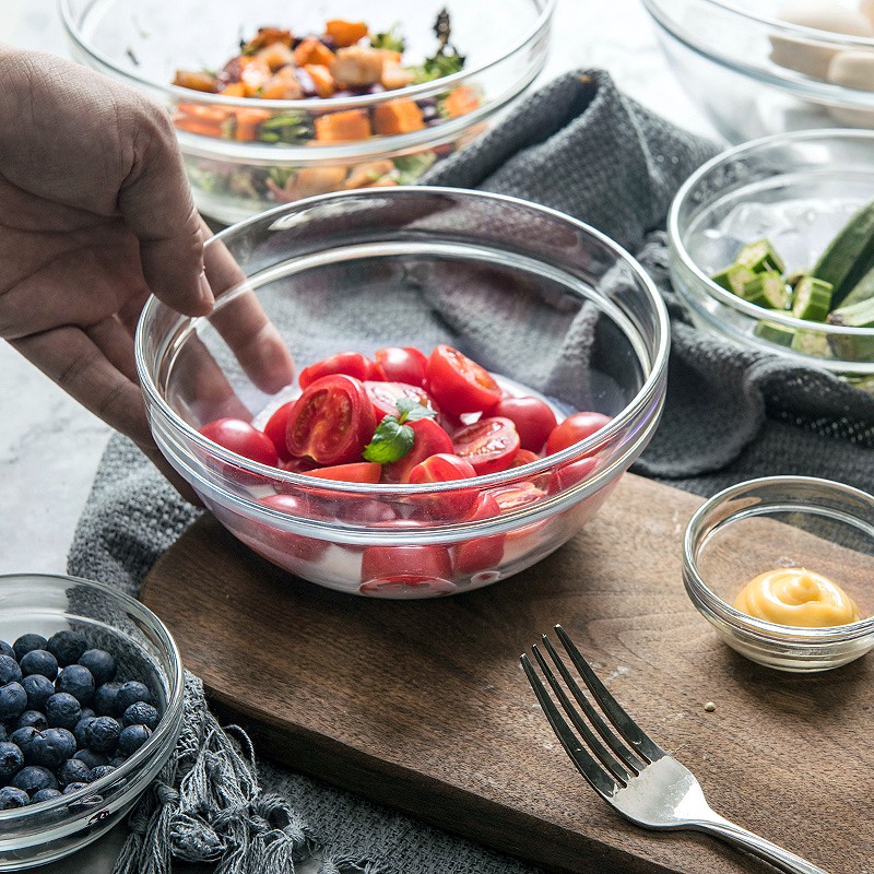 【麥焙】玻璃碗 沙拉碗 分料碗 調理碗 專用碗 透明碗 多種尺寸