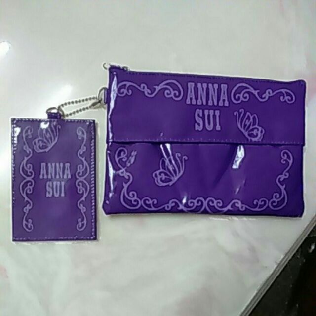 ANNA SUI化妝包+票卡夾