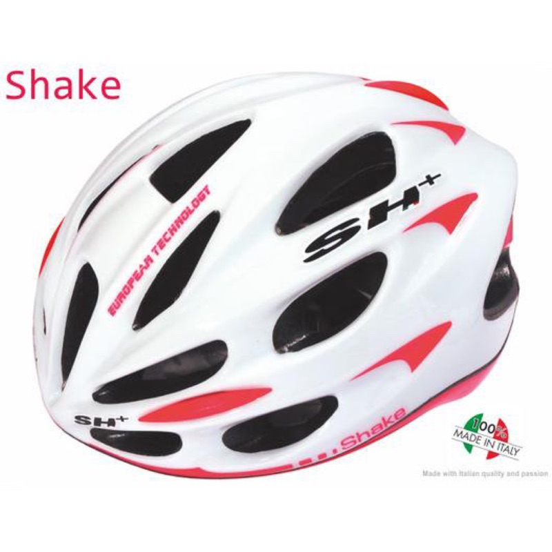 鑫揚百貨商城  全新 ITALI 義大利 SH+ Shake 白紅色 一體成型 空氣 輕量化 風動 安全帽 免運