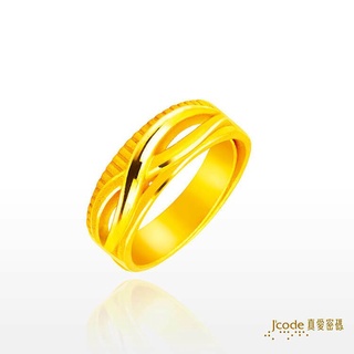 【J’code真愛密碼】無限約定 男 黃金戒指 9999純黃金 時尚 寬版戒指 對戒 情人 禮物