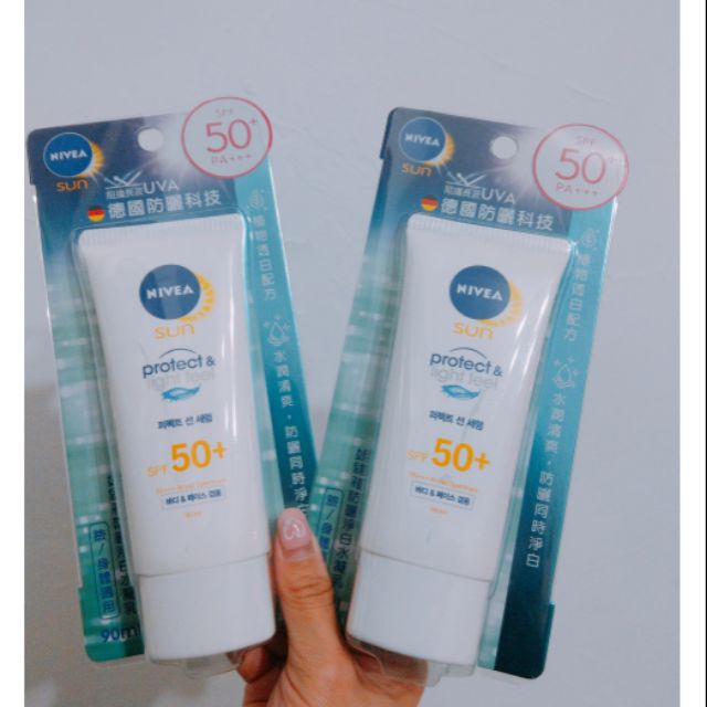 妮維雅防曬淨白水凝乳spf50 Pa 德國抗uva防曬科技90ml 蝦皮購物