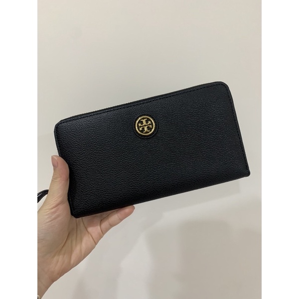 現貨 Toryburch 黑色壓紋 長夾 Tory burch 皮夾