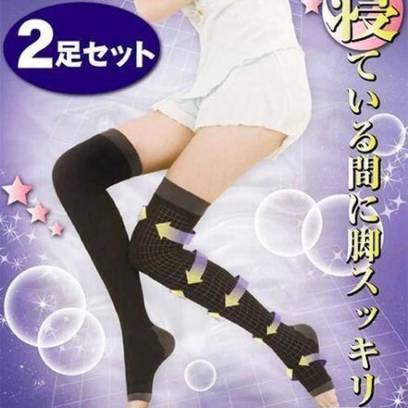 日本鍺鈦銀瘦腿襪美腳襪睡眠襪5部位著壓按摩繼QTTO之後最夯之顯瘦襪