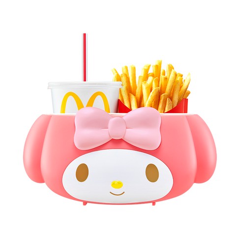 [全新]限量麥當勞 美樂蒂 提籃 置物籃 粉色可愛少女心 車上飲料架 房間裝飾