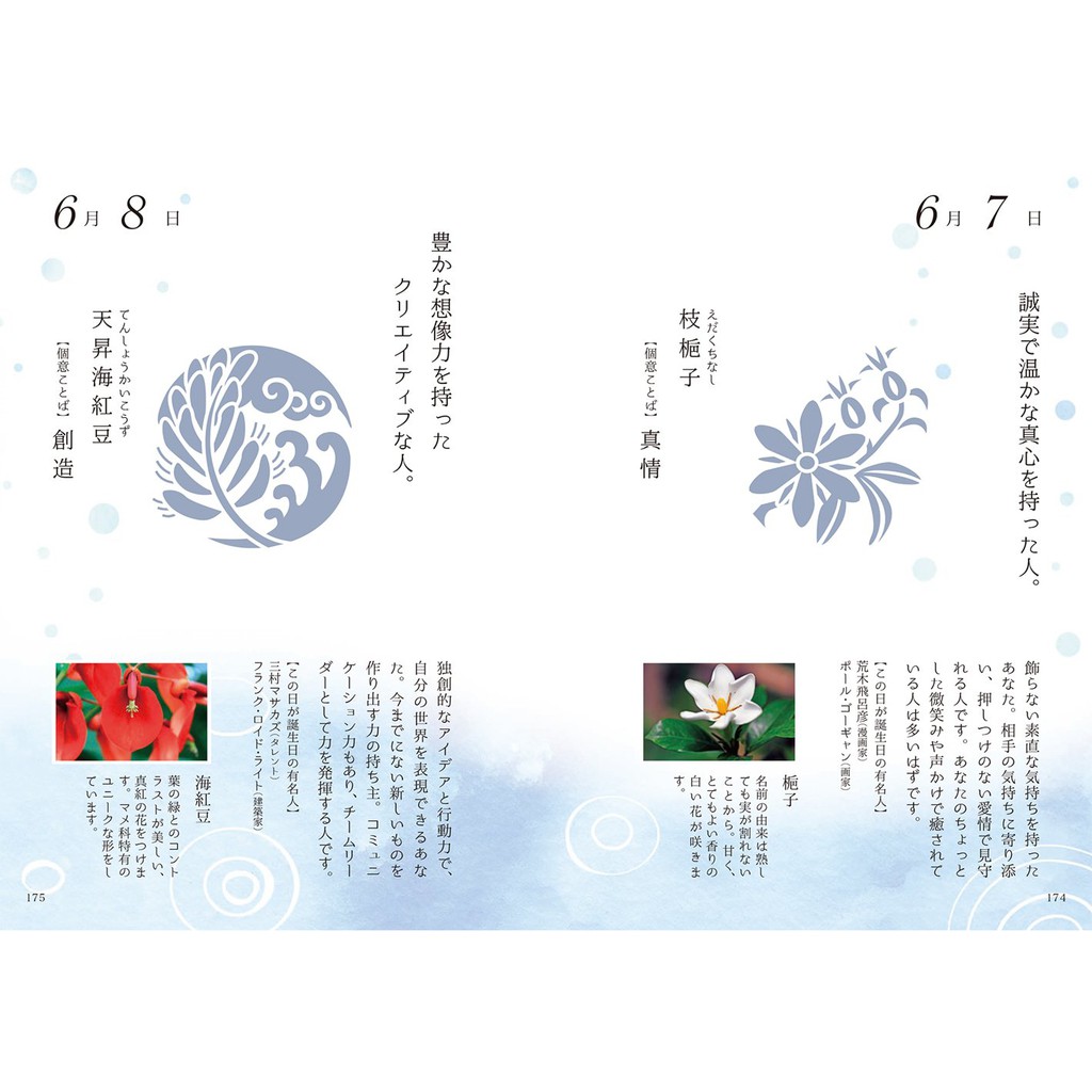 誕生日の花個紋花しるべ手帖 蝦皮購物