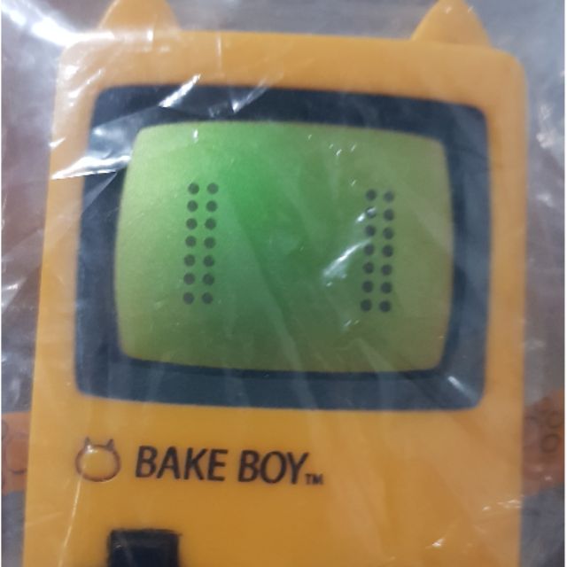 baketan日本BAKE BOY掌上型電玩貓（黃色）game boy軟膠公仔（非小夏屋，山椒魚）