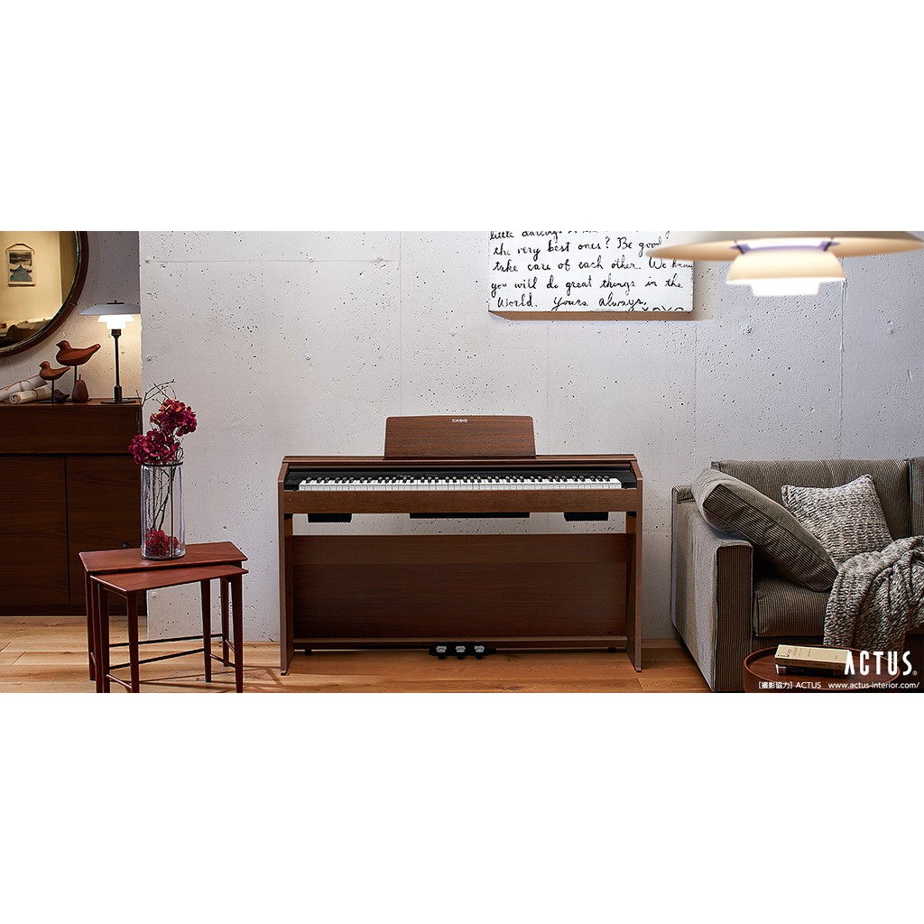 CASIO 卡西歐 PX-870 88個鋼琴標準琴鍵、第二代三重感應音階琴鎚動作鍵盤、模擬象牙與黑檀的琴鍵質感