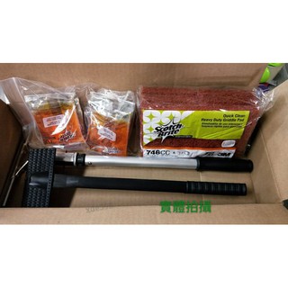 3M™ 百利™ 710煎板清潔劑系統組合包內有清潔劑,菜瓜布,握把,刮刀,新手入門必需品