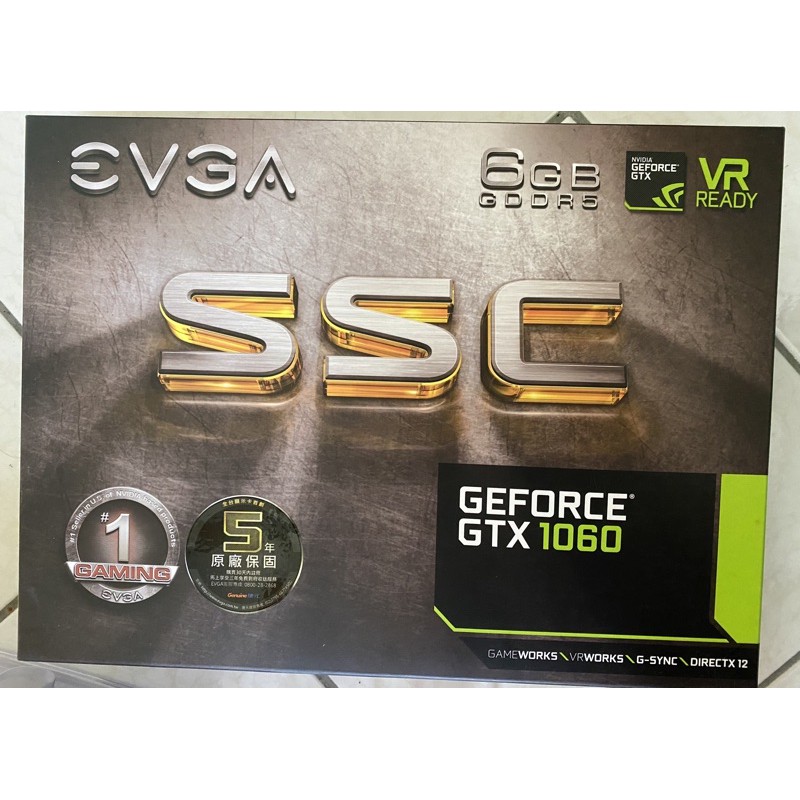 顯示卡 EVGA GeForce GTX 1060 6GB SSC/自用非礦卡/原廠保固至2023年12月