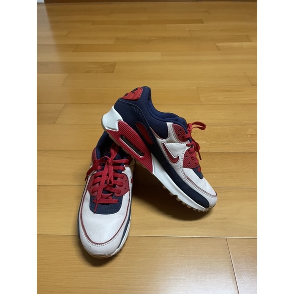 NIKE AIR MAX 90 PRM 米白藍紅 運動 休閒 穿搭 氣墊 復古 男鞋 CJ0611-101