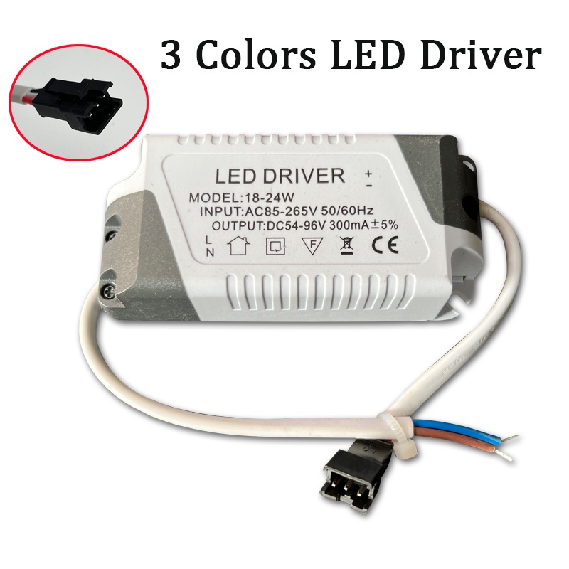 3 色 LED 驅動器 18-24W 12-18W 8-12W 4-7W 3-5W(3 針)變壓器,用於三色筒燈