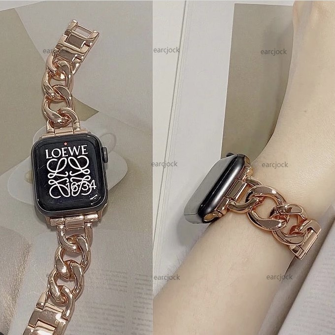 Apple Watch 7 單排牛仔鏈式錶帶 蘋果錶帶 SE 6 5 4 3 40mm 44mm 41mm 45mm