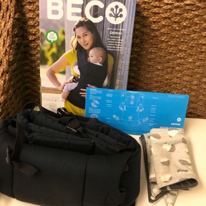 BECO 雙子星揹巾-有機黑(新生兒可用/單人好操作)嬰兒背巾