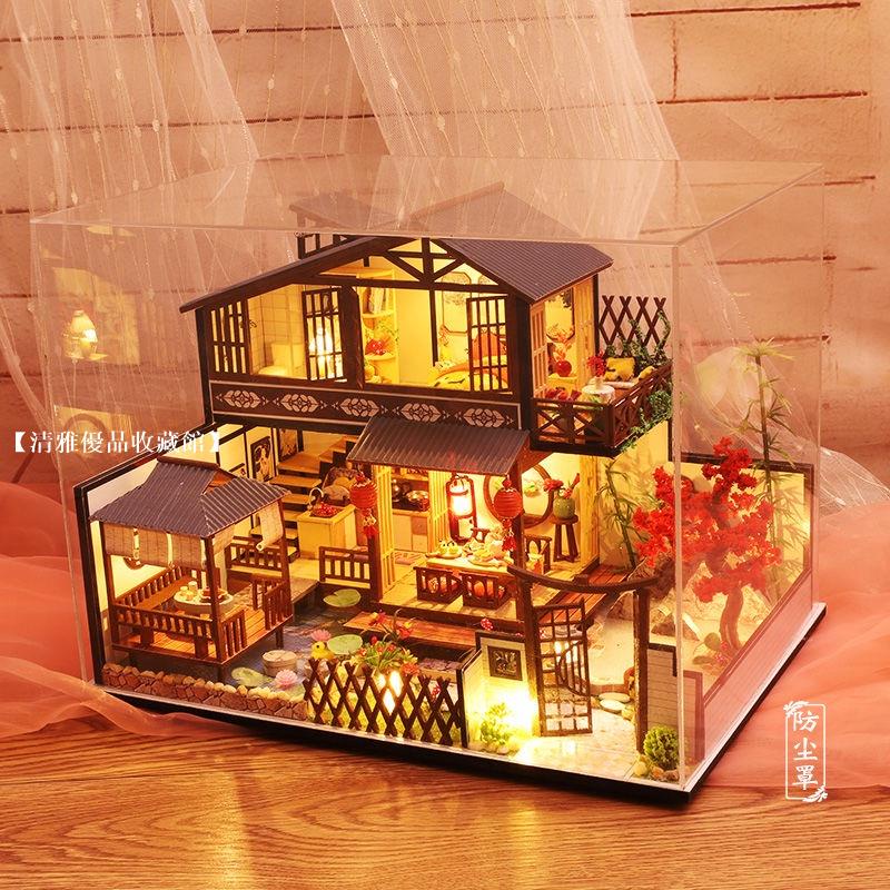 手工拼圖模型 3d立體拼圖木質模型成人玩具日式diy小屋房子手工製作生日禮物女