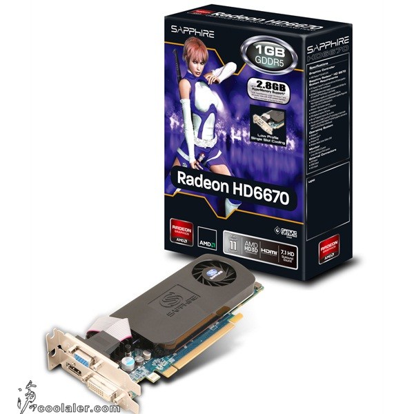 全新 盒裝 SAPPHIRE藍寶石 Radeon HD 6670顯示卡 GDDR5 1GB (清倉品)
