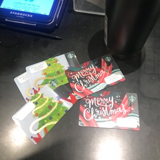 現貨 韓國星巴克聖誕節隨行卡 可以在韓國使用