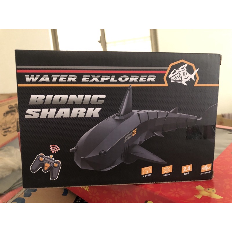 全新 遙控鯊魚玩具 男孩遙控電動大白鯊魚