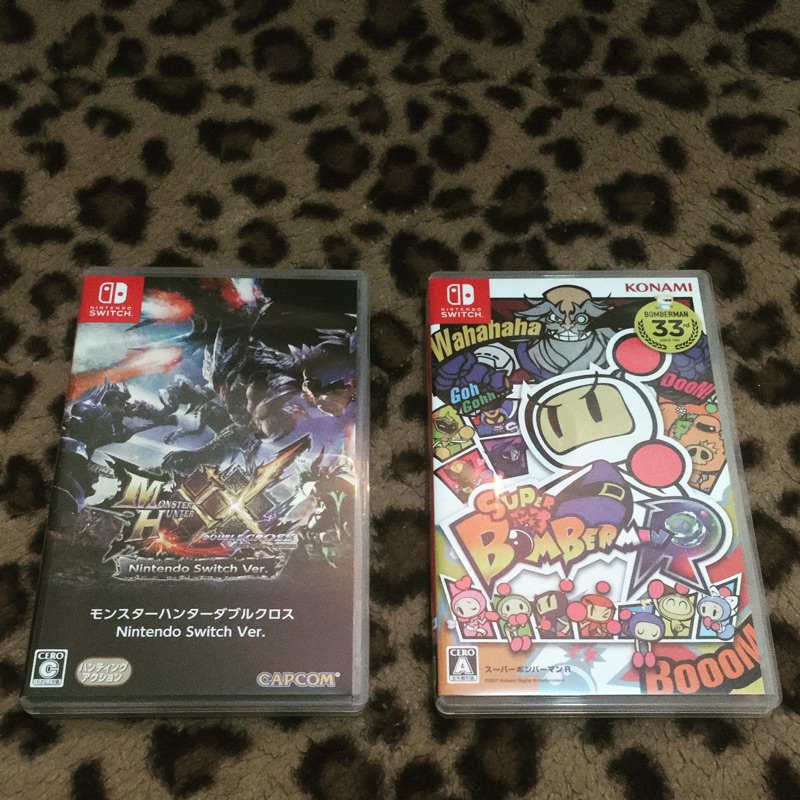 任天堂Nintendo Switch 卡帶 魔物獵人XX 炸彈超人 日本帶回二手9.9成新