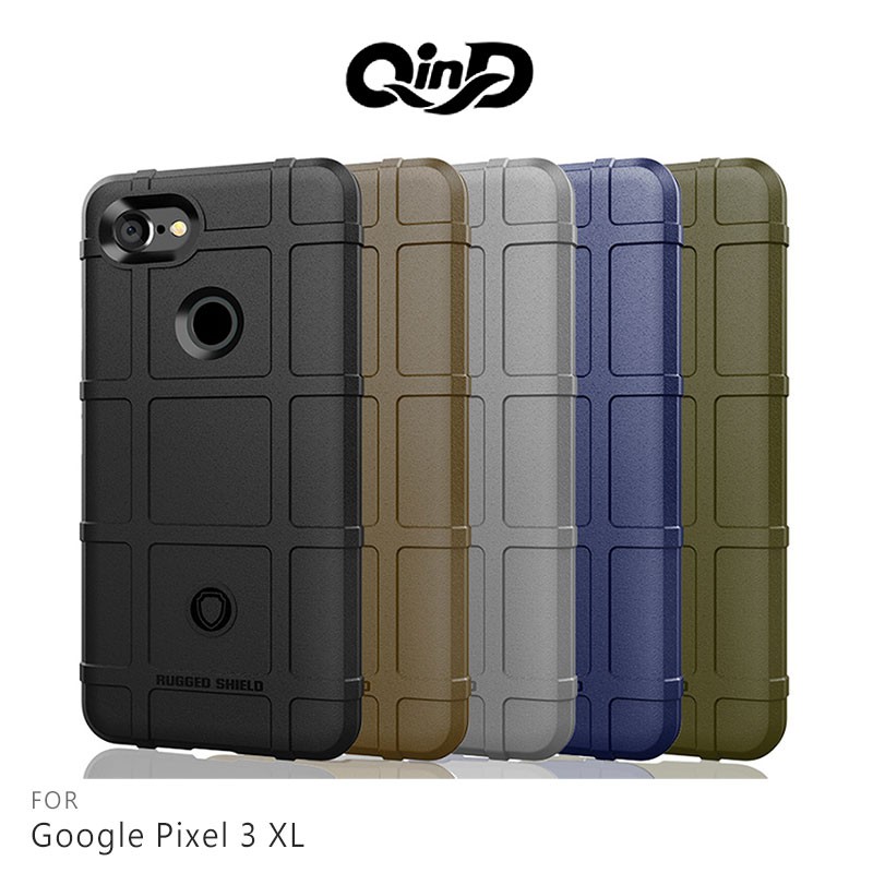 QinD Google Pixel 3 XL 戰術護盾保護套 氣囊 減震抗摔 全包邊 保護殼 背蓋 保護套