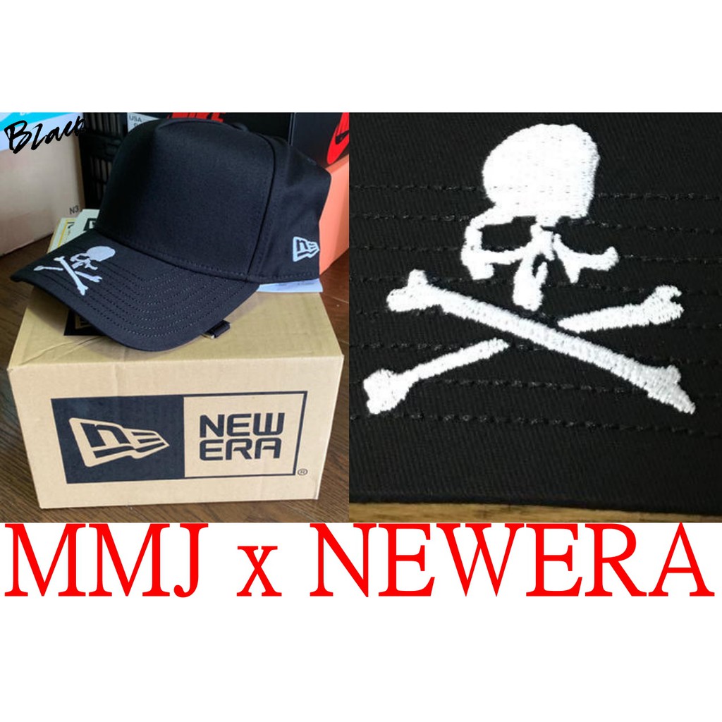 BLACK日本限定！近全新MASTERMIND JAPAN x NEWERA刺繡骷髏NEW ERA老帽/網帽/棒球帽