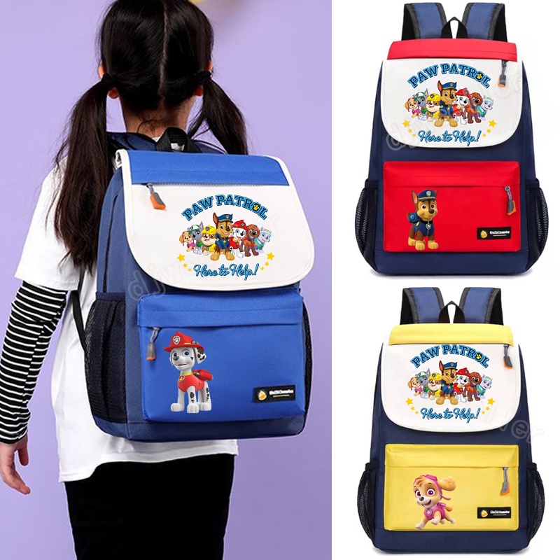 汪汪隊學生書包 可放A4 卡通狗狗印花兒童背包 大容量男孩尼龍雙肩包 女孩後背包 返校禮物