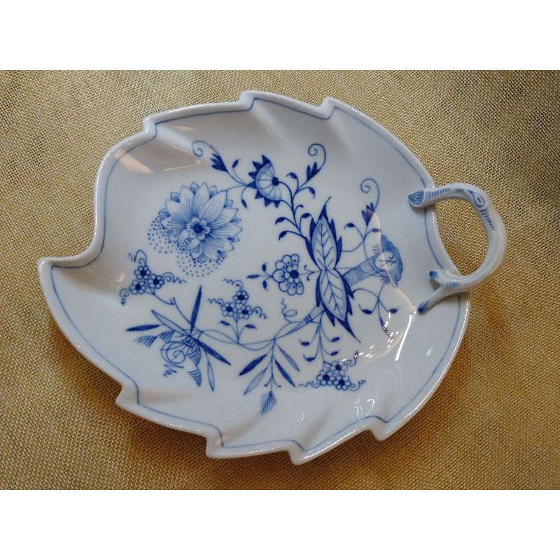 Vintage 德國麥森 Meissen 瓷器/藍洋蔥 手繪 瓷盤 Unique