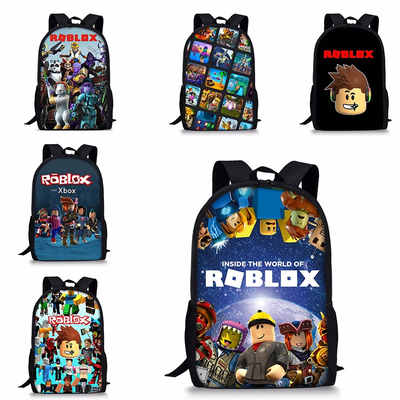 Roblox 包 Sekolah 兒童書包旅行背包,適用於 Lelaki Wanita kanak-kanak 休閒攜帶