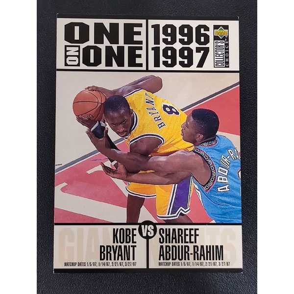 新人卡 1996-97 Choice One on One Kobe Bryant Rookie RC #381