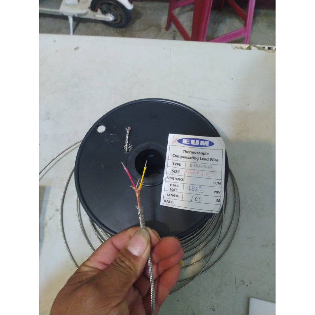 現貨熱電偶補償導線單芯0 8 2c素線級日本線材k Type 1米價格內玻璃纖外層加sus304不鏽鋼外隔離 蝦皮購物