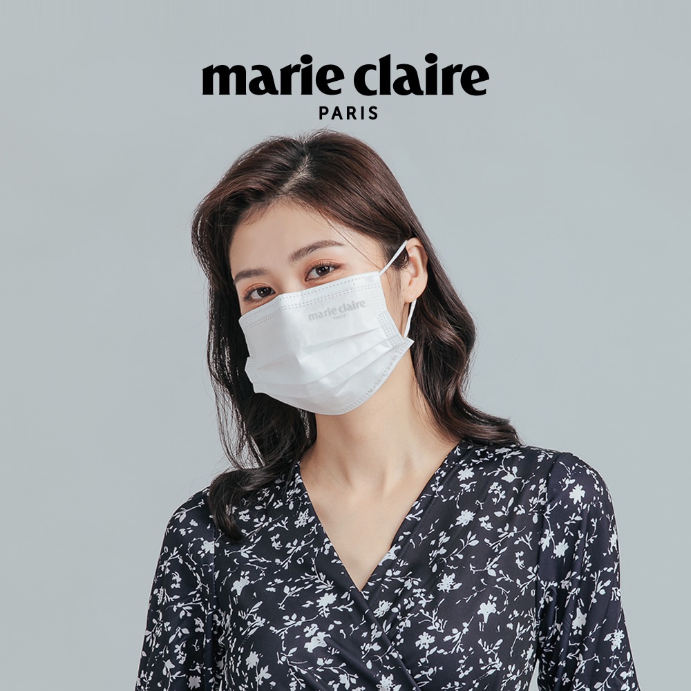 【ONEDER旺達】Marie Claire 美麗佳人一般醫療口罩(30入組) 平面醫療口罩- 雪峰白 MC-BZ004