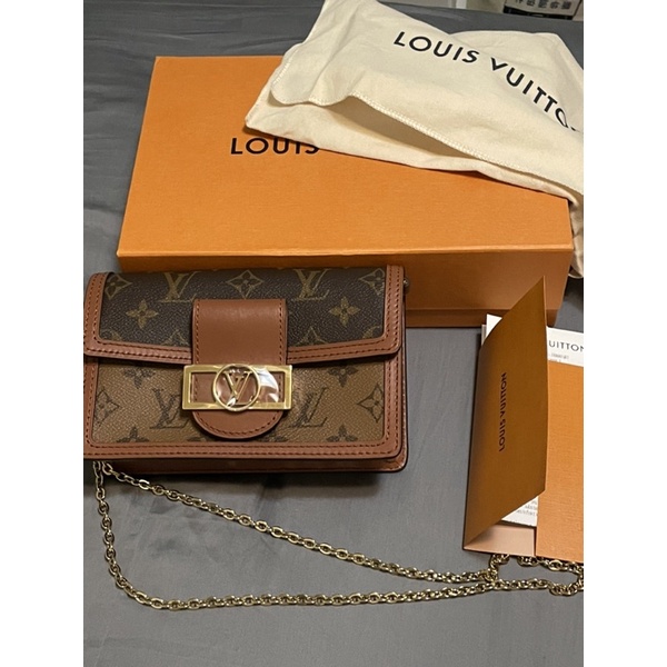 Louis Vuitton LV Dauphine Woc 達芙妮 鏈帶 錢包 肩背包 M68746
