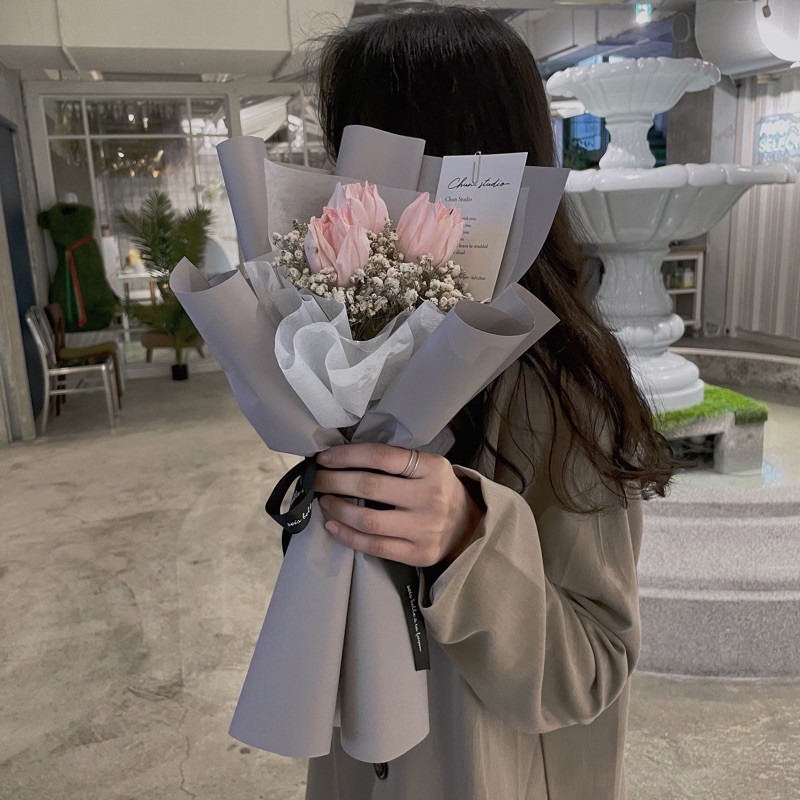 ᴄʜᴜɴ 韓國很夯 鬱金香花束乾燥花束生日花束乾燥花 蝦皮購物
