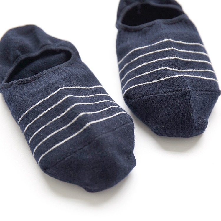 船型襪  隱形襪 出口日本 精梳棉  HENNY RUE 彈力精梳棉條紋男女隱形襪