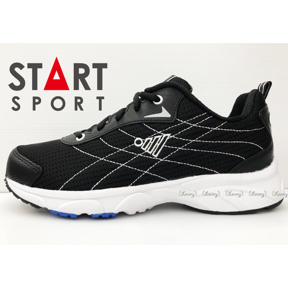 START SPORT▹JUMP將門 慢跑鞋 2023 輕量 透氣 高彈性 台灣製 黑色 25-30號 特價回饋