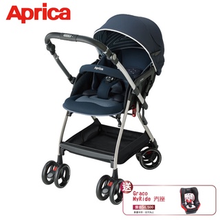 愛普力卡 Aprica 雙向自動四輪推車Optia Cushion_Ezbelt●贈 Graco MyRide 汽座