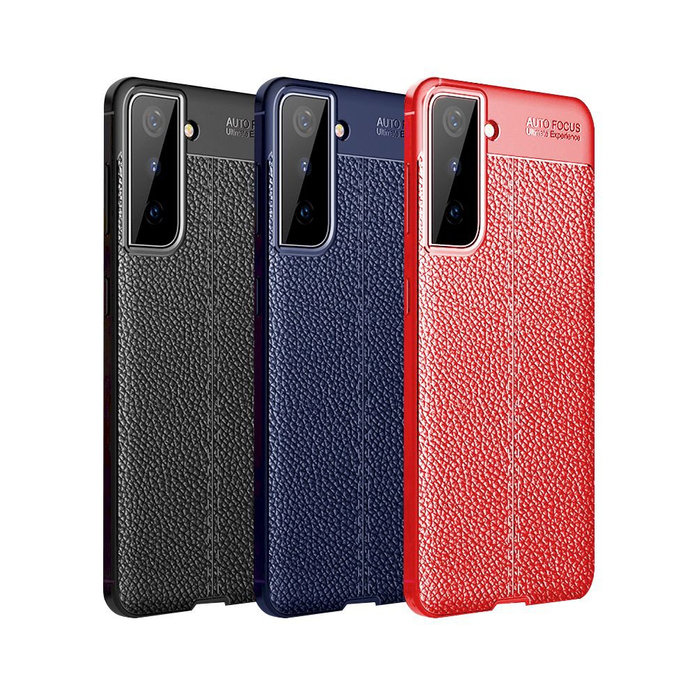 Samsung Galaxy S21 Ultra S21+ S21 荔枝紋保護殼皮革紋造型超薄全包手機殼背蓋