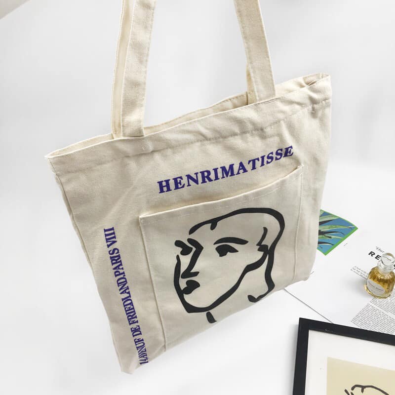 馬蒂斯  Henri Matisse 帆布袋 肩背包 (有拉鍊設計）現貨
