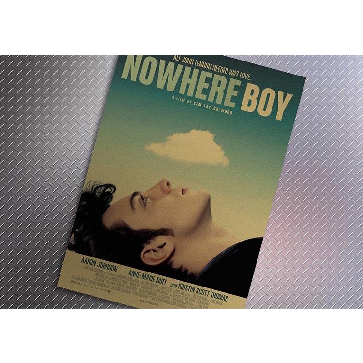 搖滾天空:約翰藍儂 Nowhere boy懷舊復古 牛皮紙海報 壁貼 店面裝飾 經典電影海報 540