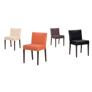 【DL OA】伯朗餐椅、餐椅、辦公家具(胡桃腳)(米白、橘色、咖啡、黑色)