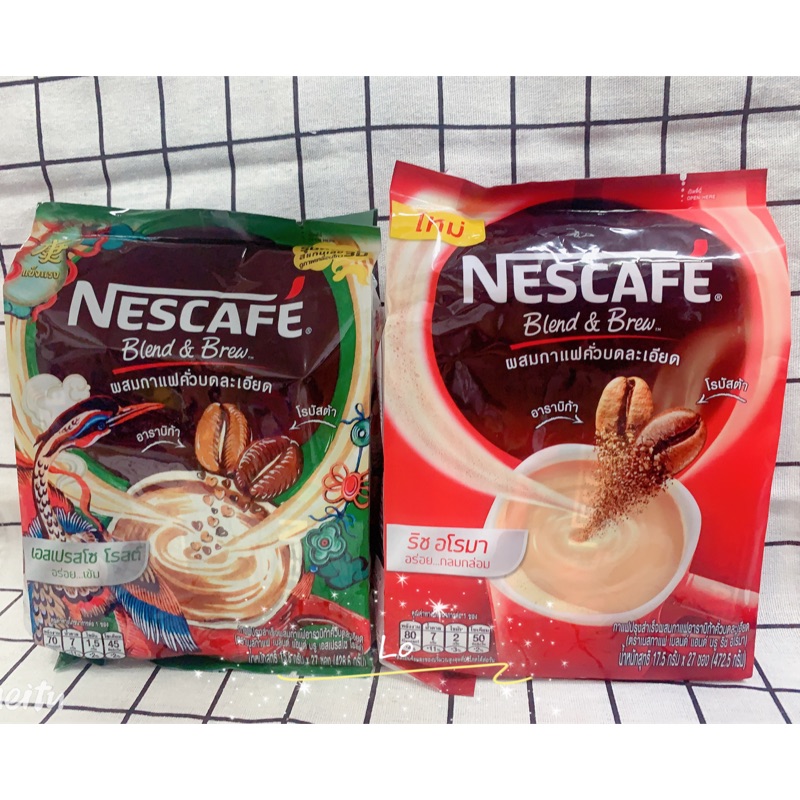 泰國🇹🇭 雀巢Nescafe 三合一咖啡 27小包*15*15.8克