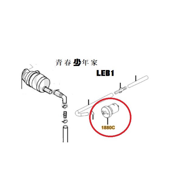 《少年家》KYMCO 光陽 原廠 LEB1 G5 空氣噴射控制閥外部濾清器