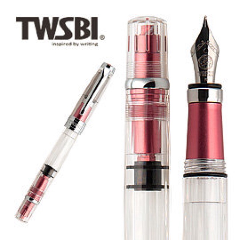 Twsbi 三文堂-鑽石580AL活塞吸墨式鋼筆（陽極粉紅）