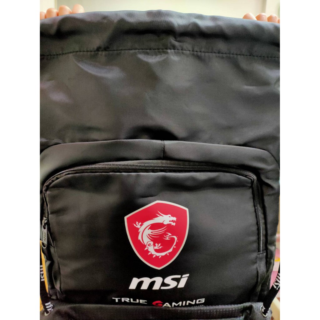 Msi 微星後背束口袋 蝦皮購物