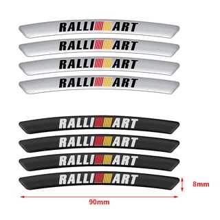 4 件 / 套 Ralliart 三菱刺血針 EX Outlander ASX 車輪輪輞貼紙賽車貼紙
