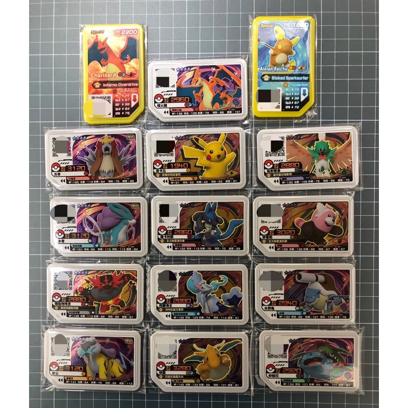 台版 寶可夢 Pokémon Gaole 遊戲卡 四星卡 神奇寶貝 第一彈 穿著熊 西獅海壬 皮卡丘 雷公 快龍 噴火龍