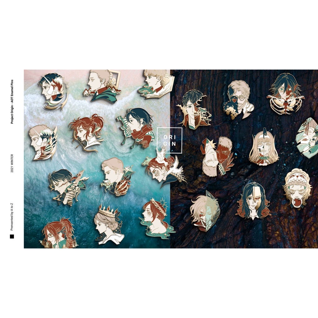 【部分款式開放預購】進擊的巨人The Origin 紀念金屬徽章 by Amuii&Kin (塑膠盒/OPP袋包裝隨機出貨) 非公式同人周邊