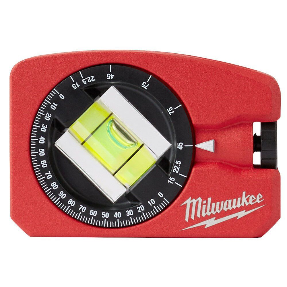 【米沃奇福利社】Milwaukee 量測 美沃奇 口袋水平儀 360度旋轉角度儀 底部磁性