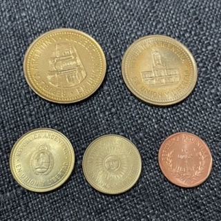 阿根廷 錢幣5枚一套 國外硬幣 國外錢幣# 錢幣 硬幣 紀念幣 鈔票 收藏