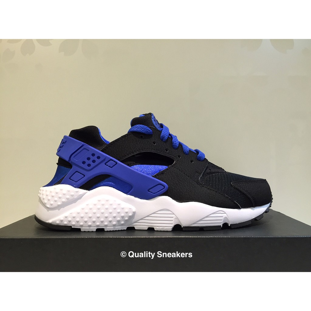 Quality Sneakers - Nike Air Huarache Run 黑武士 忍者 黑藍 寶藍 GS 女段 654275 005